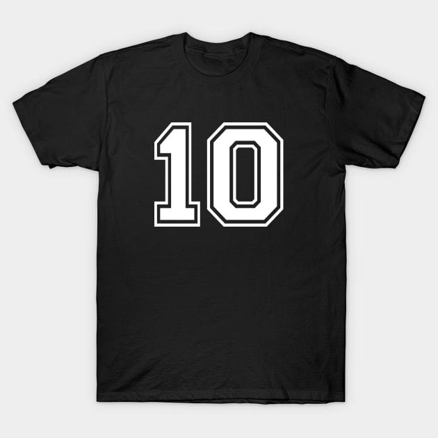 Number 10 Ten T-Shirt by AllWellia